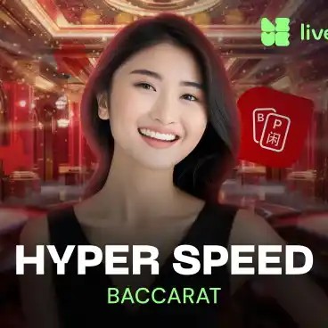 Official Live Dealer logo: Hyper Speed Baccarat by Evolution at CrownJewelz