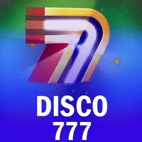 Disco 777 online game logo by OneXTwo Gaming on crownjewelzcasino.win
