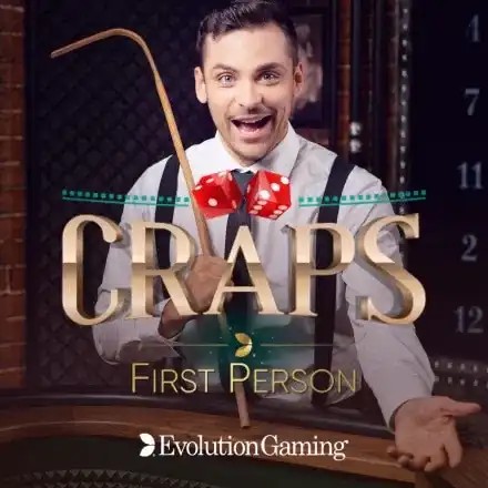 First Person Craps slot visual from Evolution available on crownjewelzcasino.win