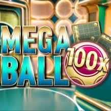 Mega Ball 100x by Evolution, showcased at crownjewelzcasino.win – game logo