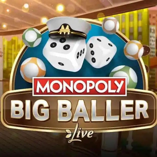 MONOPOLY Big Baller slot logo by Evolution at CrownJewelz